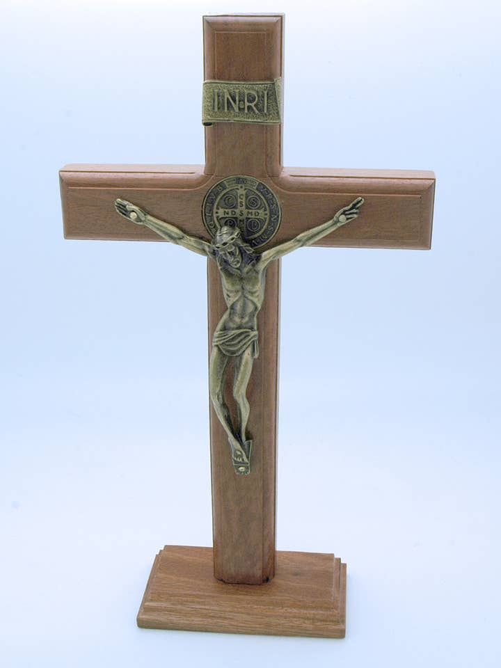 BA10278 - Brazilian Wood Benedict Crucifix Wall Accent for wholesale by Contreras Designs