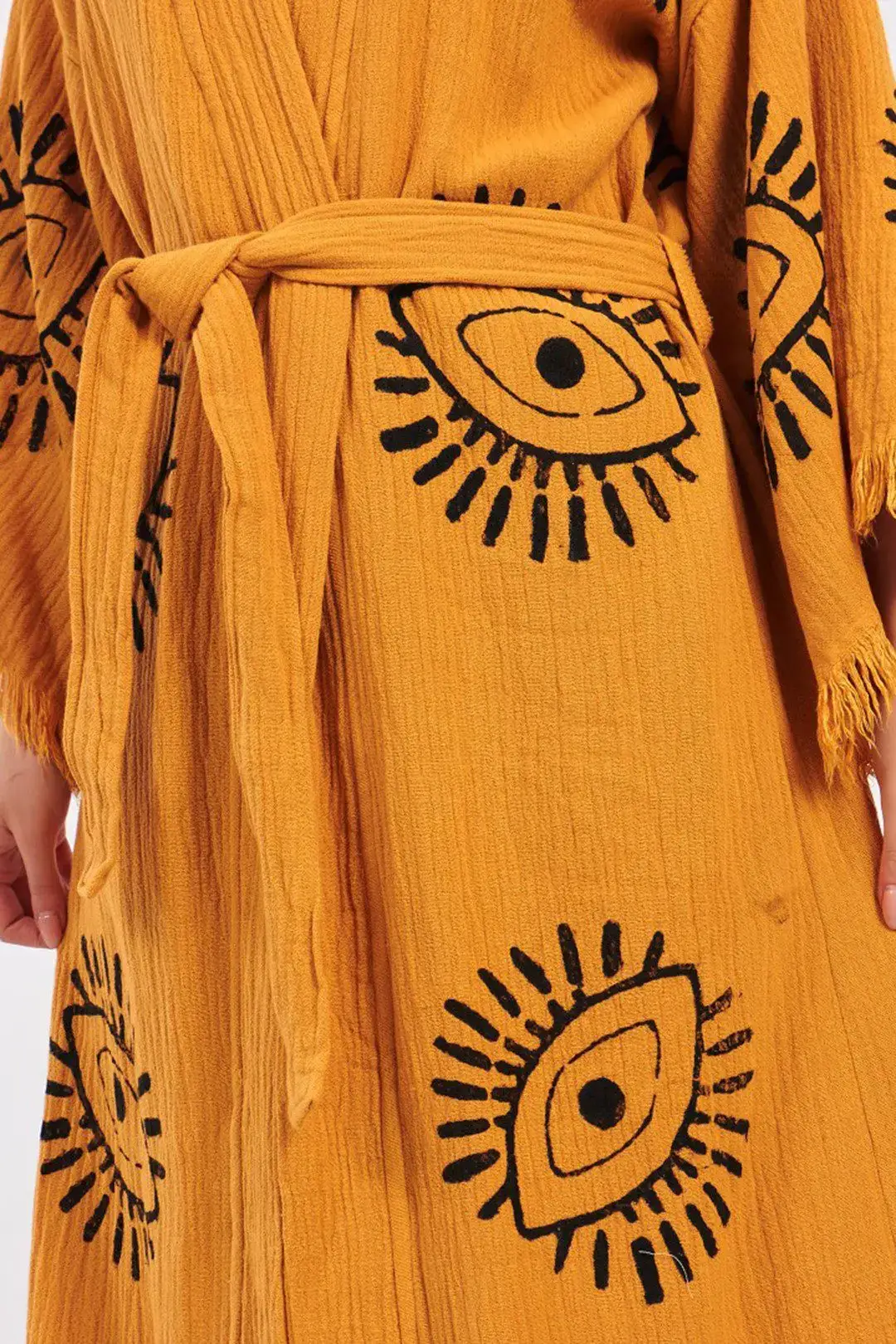 Umays Boho - Wholesale Kimono - Women's - Evil Eye Kimono, Evil Eye Kaftan, Organic Cotton Kimono7