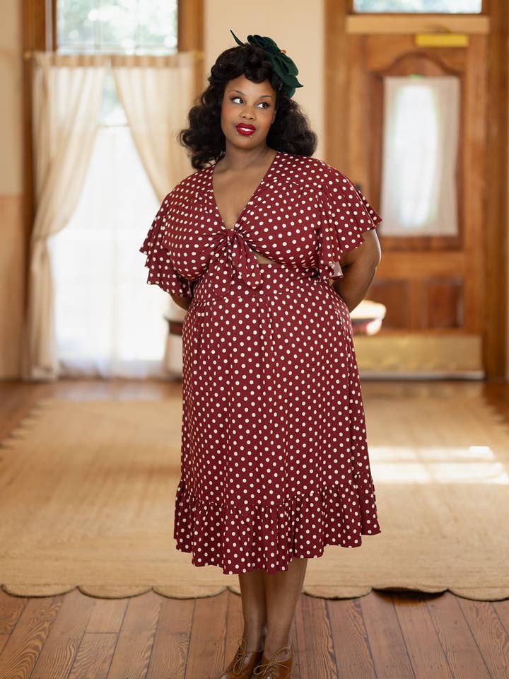 Vestido Mai Tie - Pontos Dubonnet por atacado de TRASHY DIVA