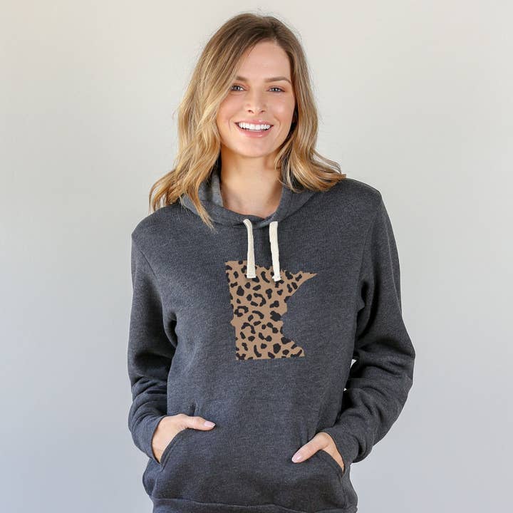 Minnesota Leopard Pattern Hoodie for wholesale by The Home T
