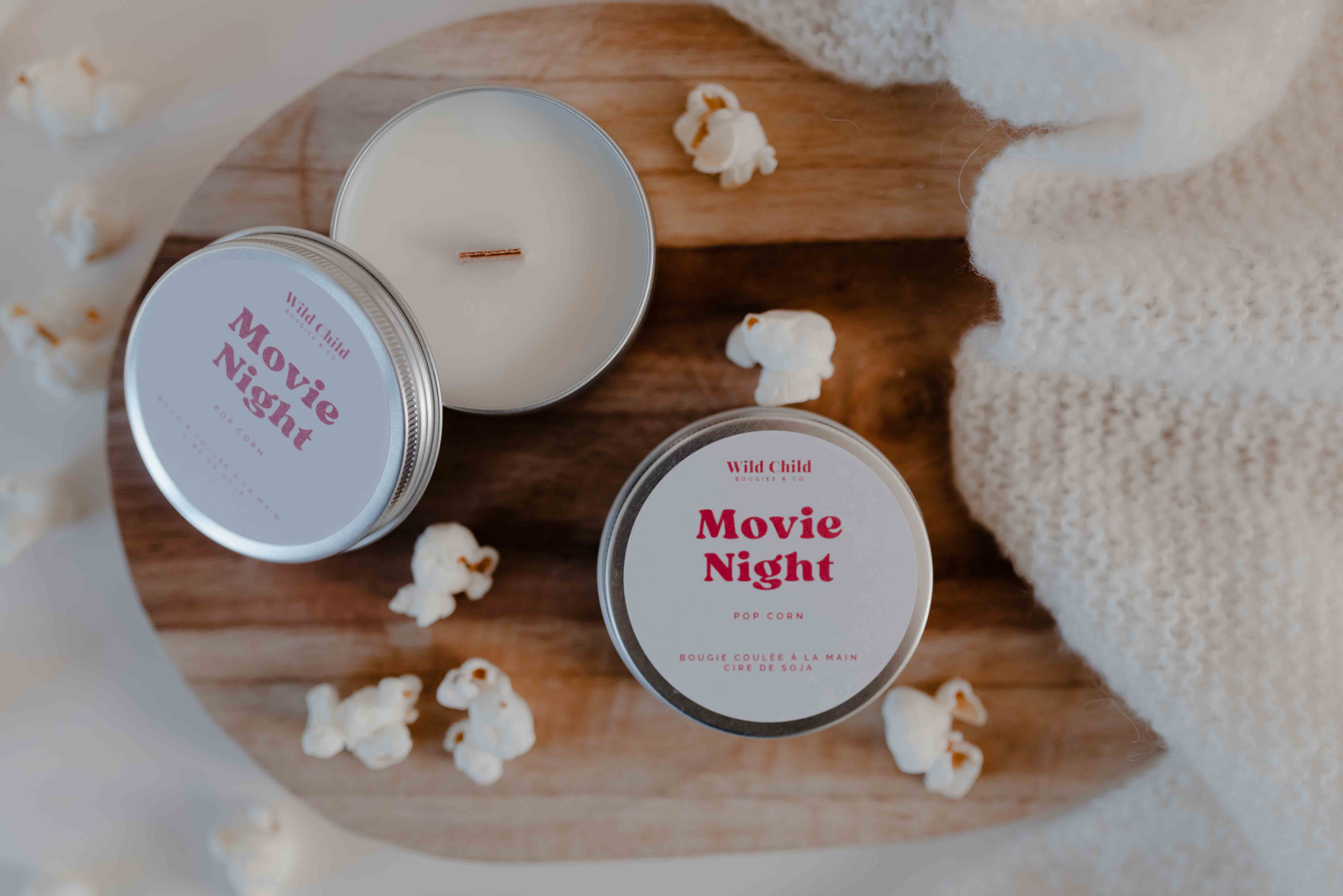 WILD CHILD Bougies & Co - Wholesale Jar/Filled Candle - Mini POPCORN candle1