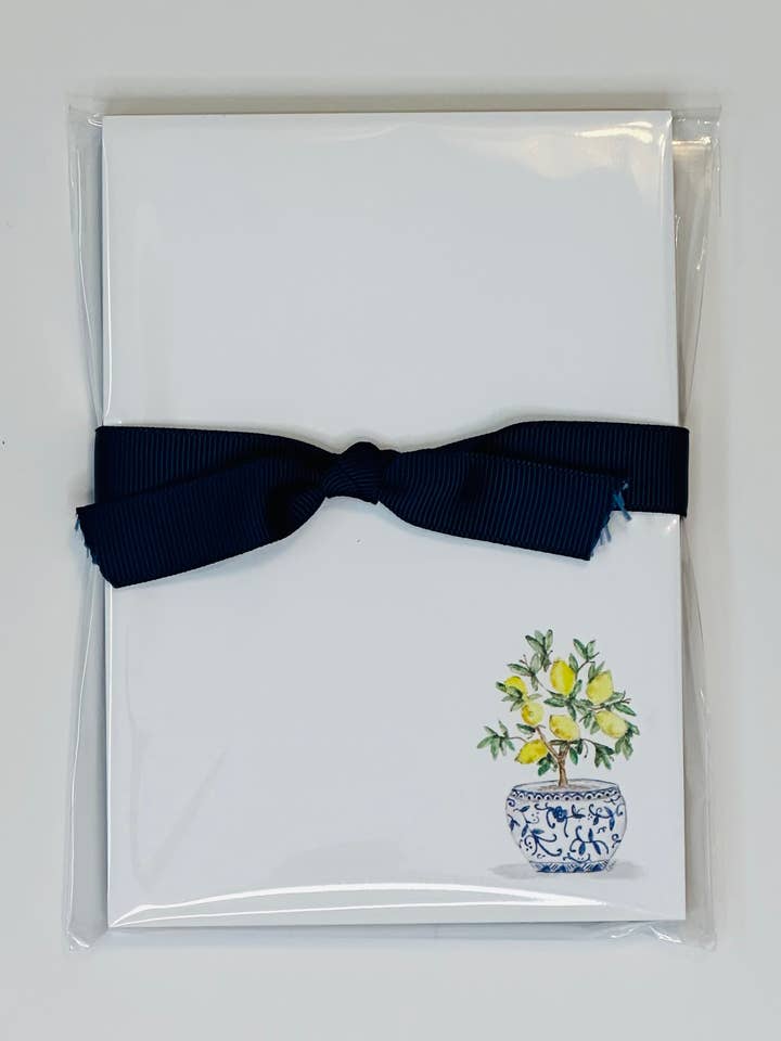 Citrontræ akvarel illustreret notesblok for engroshandel hos LSA-studio