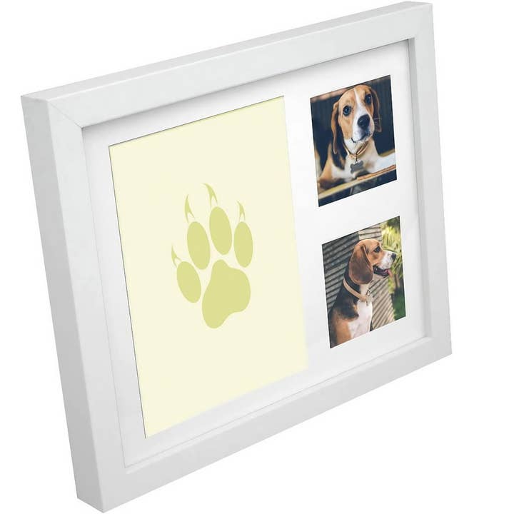 petbye - Venta al por mayor Urna/caja de recuerdos para mascotas - Marco de fotos con huella de pata
