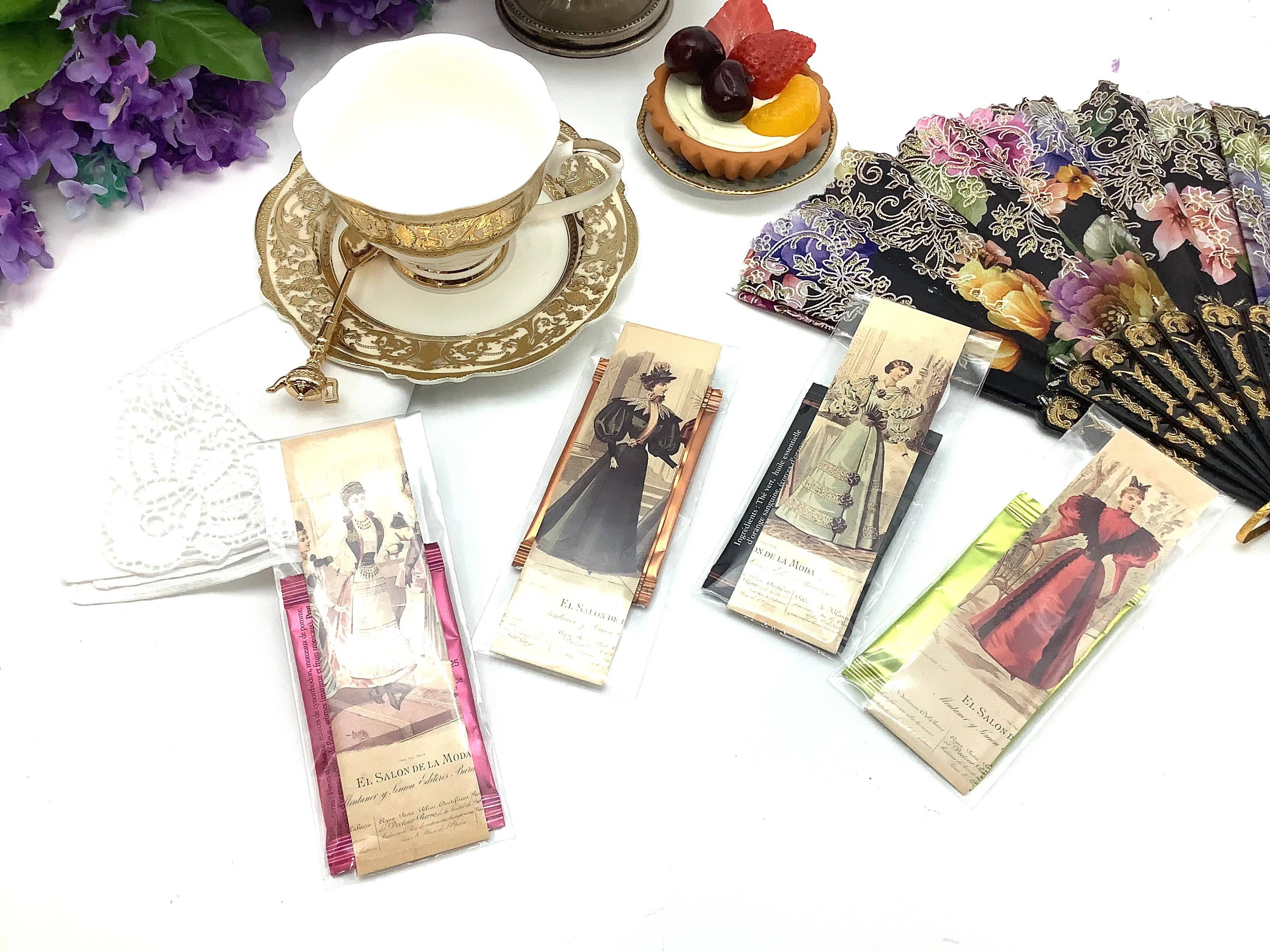 All Little Cute Things - Wholesale Tea bags - Tea and Bookmark with French Tea packet victorian ladies3