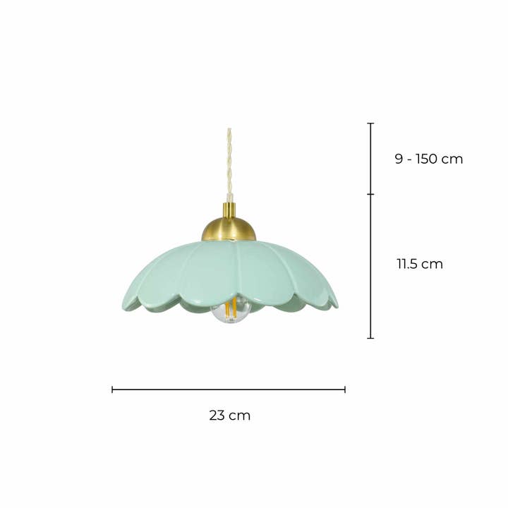 C-Création - Wholesale Chandelier/Hanging Light - Claris colored ceramic pendant and textile cord12
