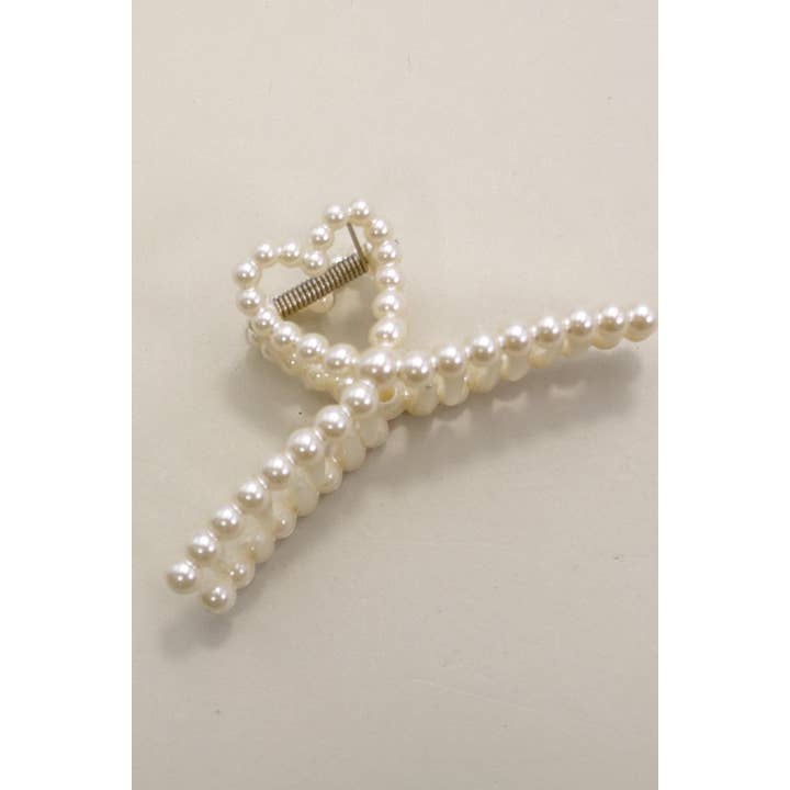 JOSSLYN by wall to wall - Wholesale Hair Clip - Women's - PEARL HAIR CLAW CLIPS | 40H736
