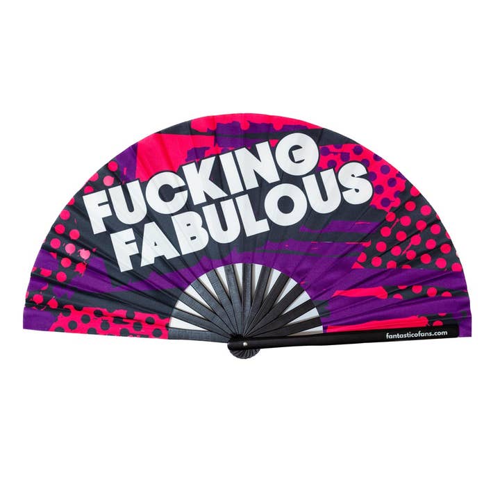 Fantastico Fans - Wholesale Handheld Folding Fan - Fucking Fabulous XL Fan
