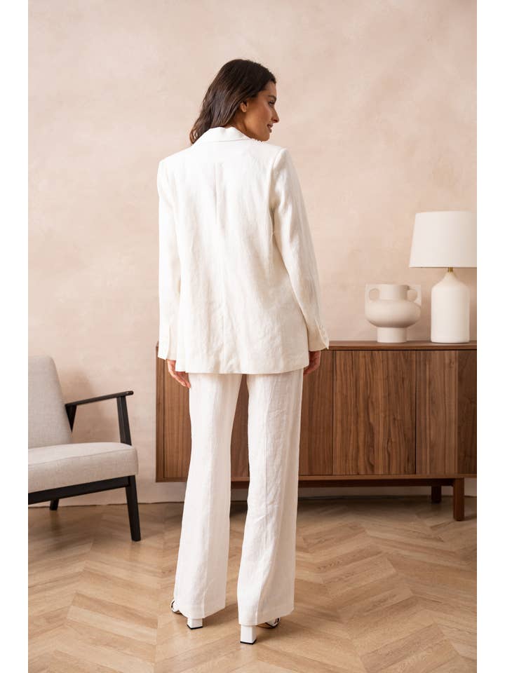 Attentif Paris - Vendita all'ingrosso Blazer - Donna - Giacca blazer in lino premium taglio dritto12