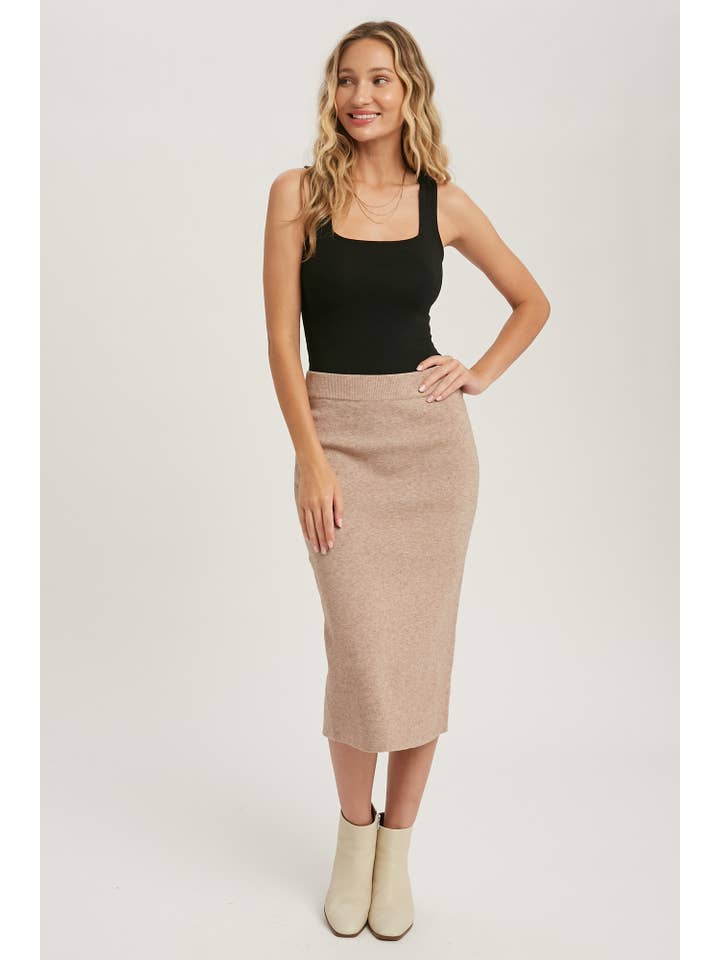 Bluivy - Wholesale Skirt - Women's - H LINE MIDI SWEATER SKIRT36