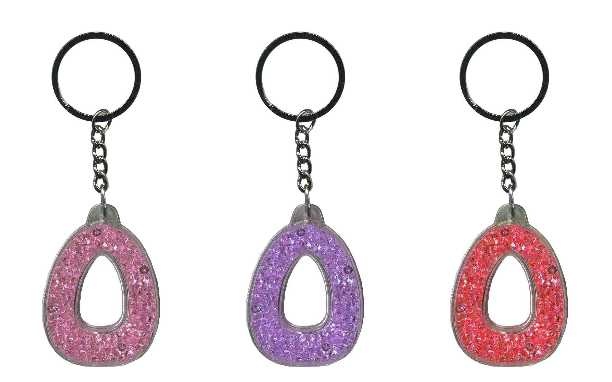 Instant Gifts International – wholesale Keychain – Women's – Itzy Glitzy Keyrings - Initial Letters13