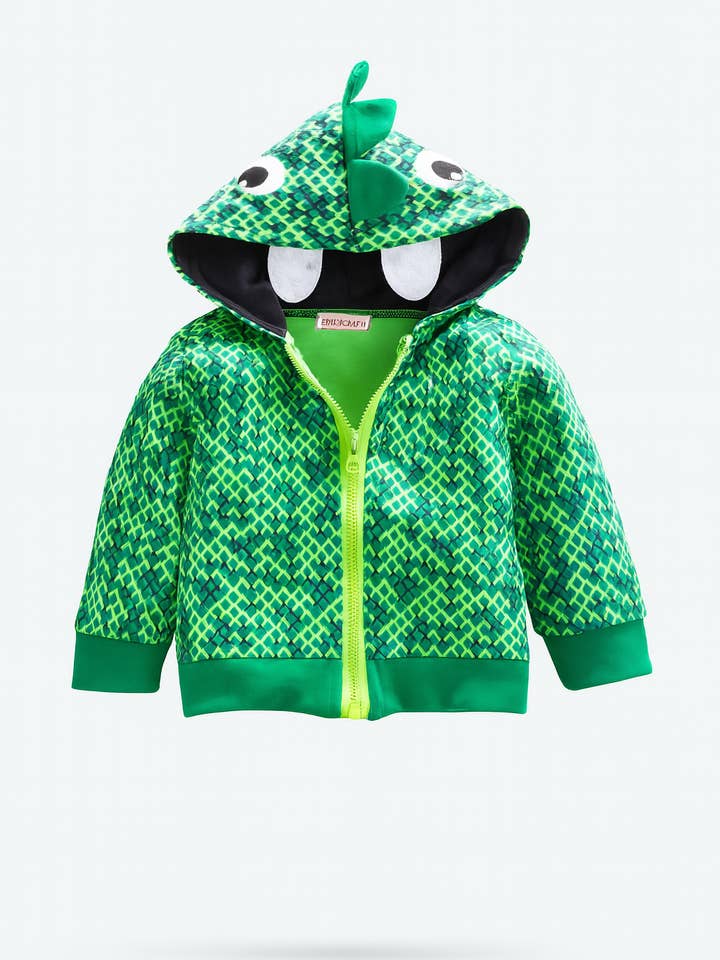 Fennco Styles - Wholesale Hoodie – Child - Green Snake Boy Hoodie Jacket