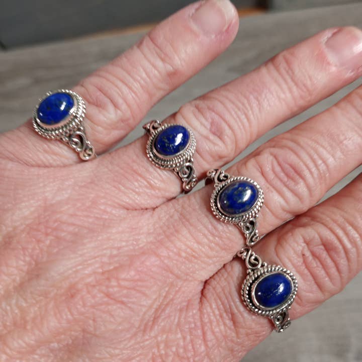 Keystone Crystals - Wholesale Single stone/solitaire ring - Gemstone Ring Sterling Silver 925 Victorian Double Swirl1