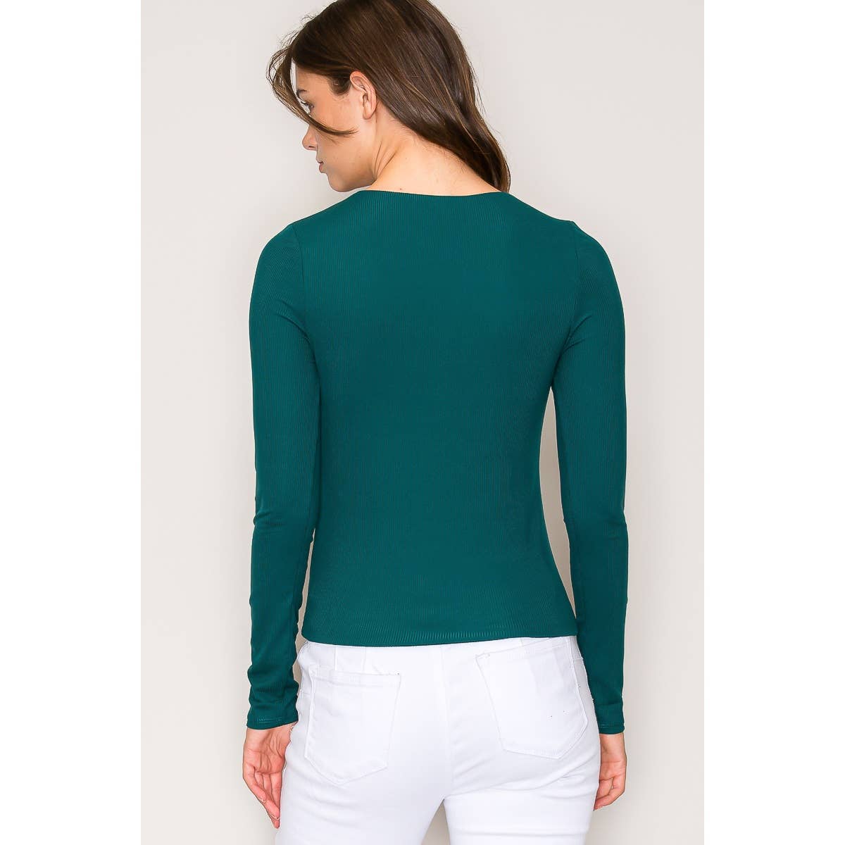 Popular 21 – wholesale Knit top – Women's – Double Layer Crew Neck Long Sleeve Rib Knit Top7