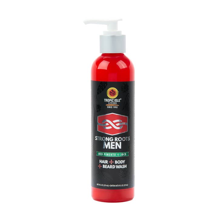 Tropic Isle Living - Wholesale 2-in-1 Shampoo & Body Wash - Men's - Strong Roots Men Beard + Hair + Body Wash