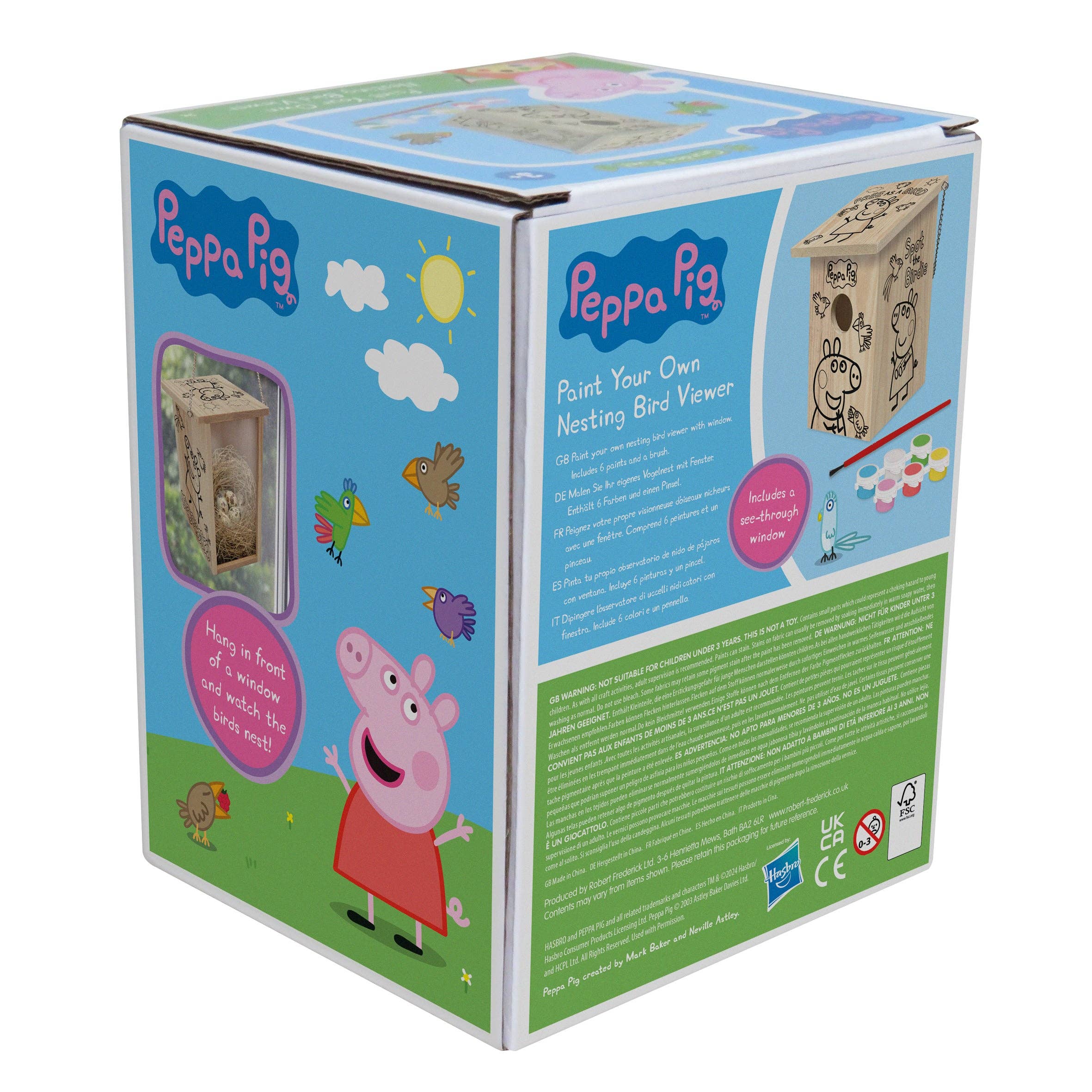 Robert Frederick Ltd - Vente Nichoir - Peppa Pig Peignez votre propre oiseau de nidification7