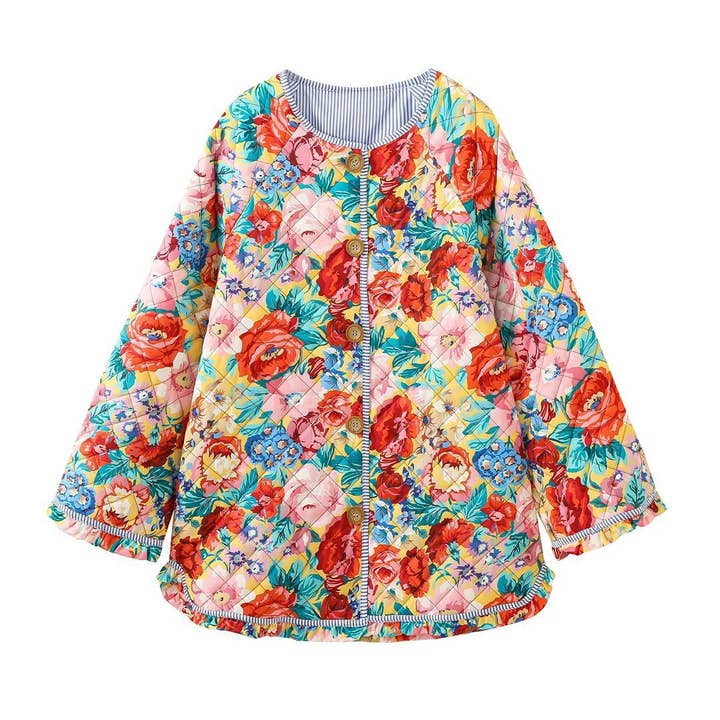 Decor Floral print padded coat winter jacket for wholesale on Faire