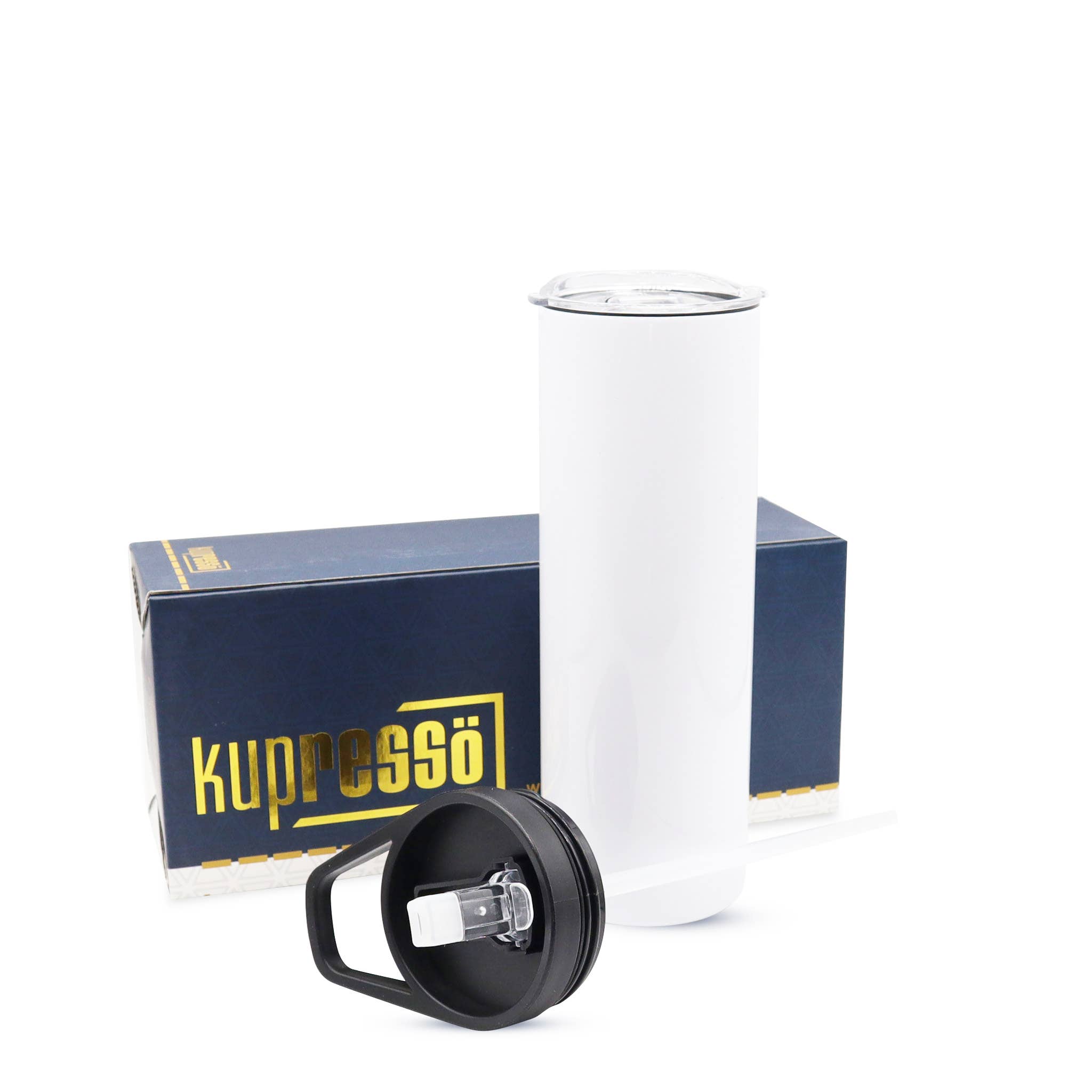 Kupresso - Vendita all'ingrosso Bicchiere/tazza termica - (Confezione da 6/12) Bicchiere Sublimazione da 590 ml con Doppio Coperchio2