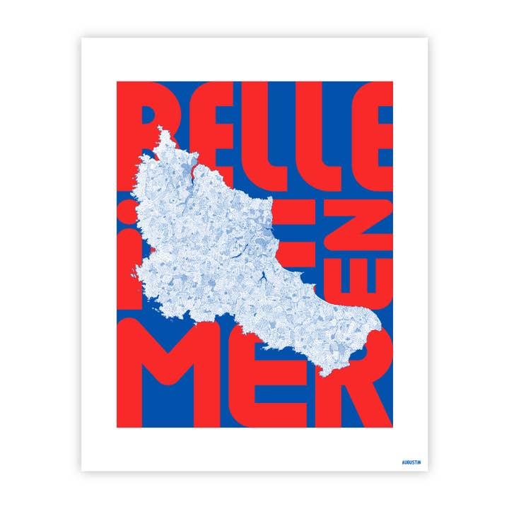 Belle Ile (rood) - affiche voor wholesale door Augustin
