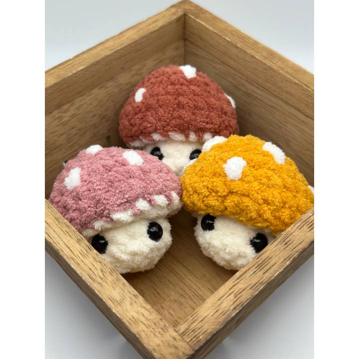 TOMOPOD LLC – wholesale Fidget toy – Kids – Crochet Mushroom Pop It, Handmade Crochet Mushroom Fidget