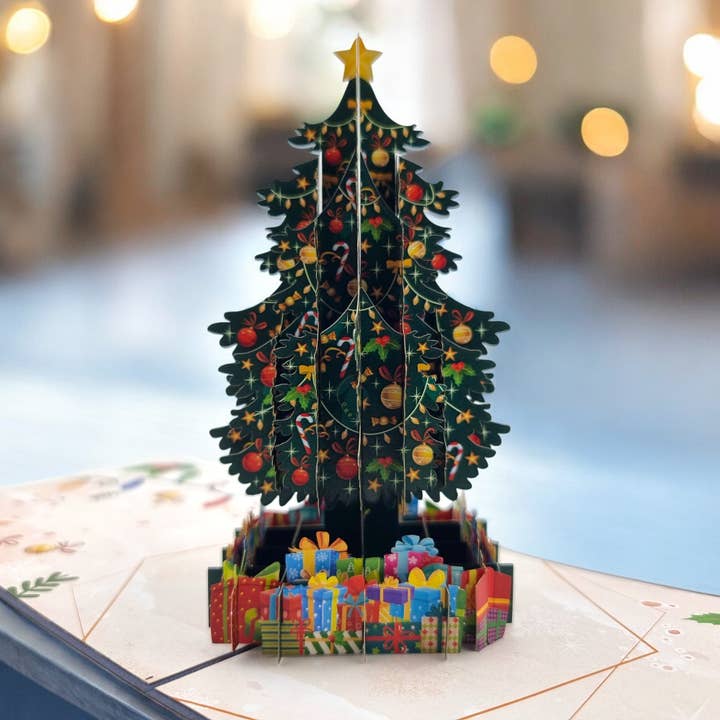 Christmas Tree With Presents Pop Up Card for wholesale by Color Pop Cards