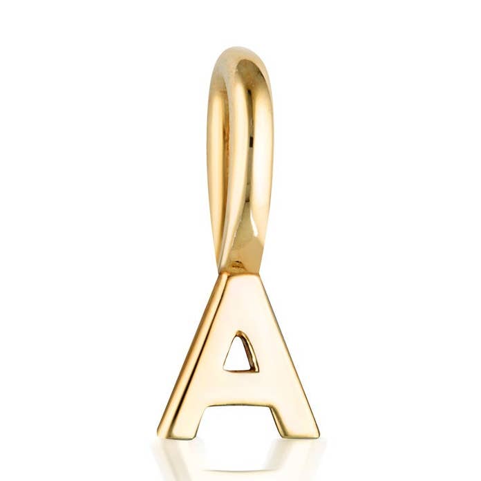 Tiny Letter Charm - 9k Gold for wholesale by Linda Tahija Jewellery