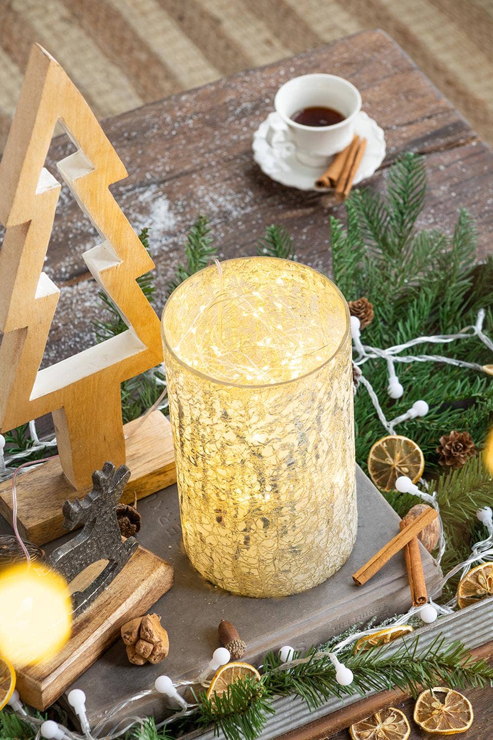 A&B Home Group Inc. - Wholesale Candle Holder - D5x8.8" Mercury Glass Candle Holder2