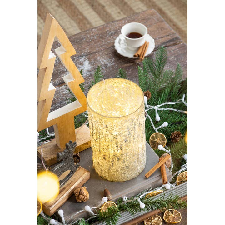 A&B Home Group Inc. – Großhandel Kerzenhalter – D5x8,8" Kerzenhalter aus Quecksilberglas2