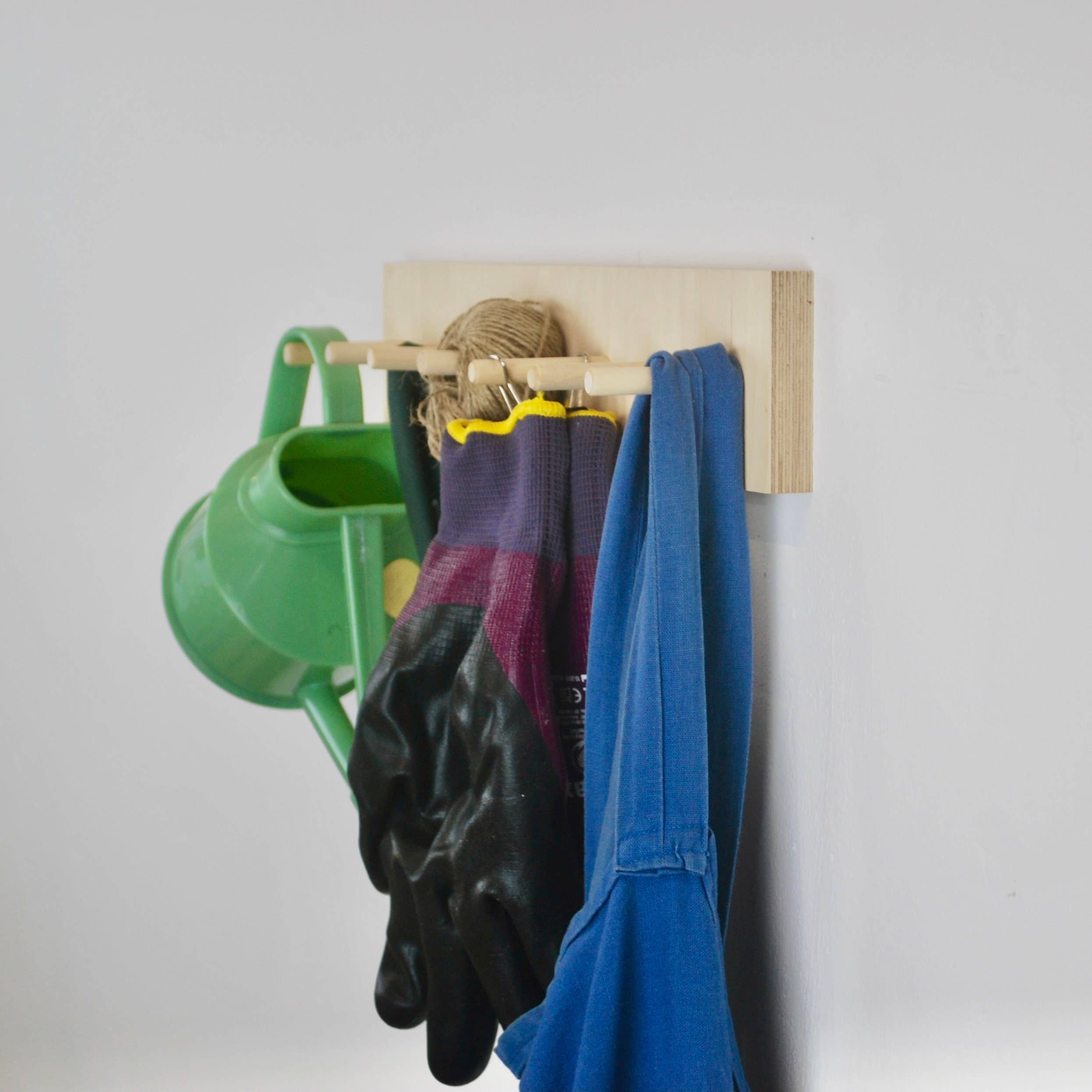 Thread Pegs – wholesale Wall hook – Peg rail in birch ply wood hook hanging rack4