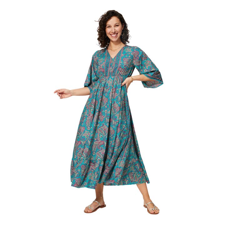 ROBE ÉTÉ LONGUE MANCHES 3/4 MBM0004N pour la vente par La Mano Boho