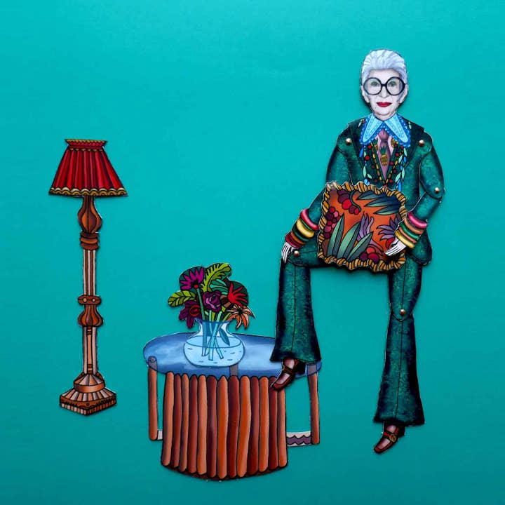THE PAPER IDOLL - Wholesale Magnet - Posable fridge magnet Set Iris Apfel | Celebrity Paper Dol5