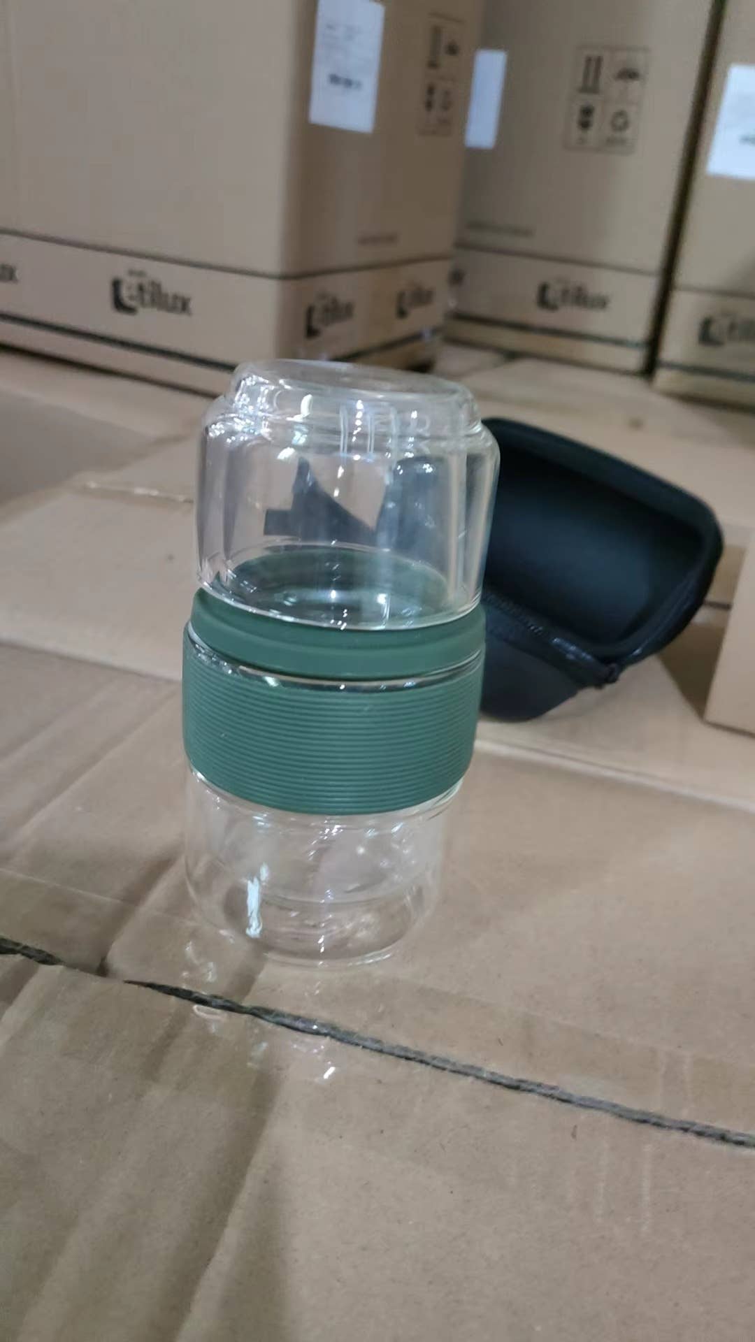 VIGOR - Wholesale Tea Set - Portable Travel Tea Set with Carrying Case Glass Teapot and 11