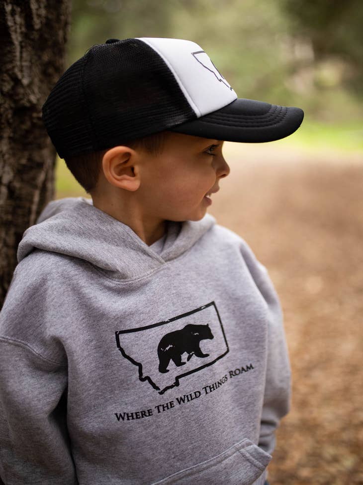 Wholesale Toddler Black with Black Montana Bear Hat for your store