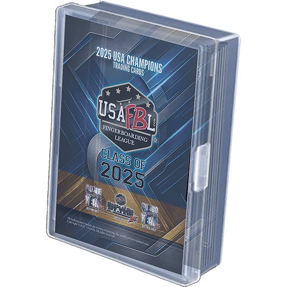 USAFBL 2025 Pro Fingerboard Trading Cards - Set of 25 Cards with Case for wholesale by Teak Tuning Pro Fingerboards
