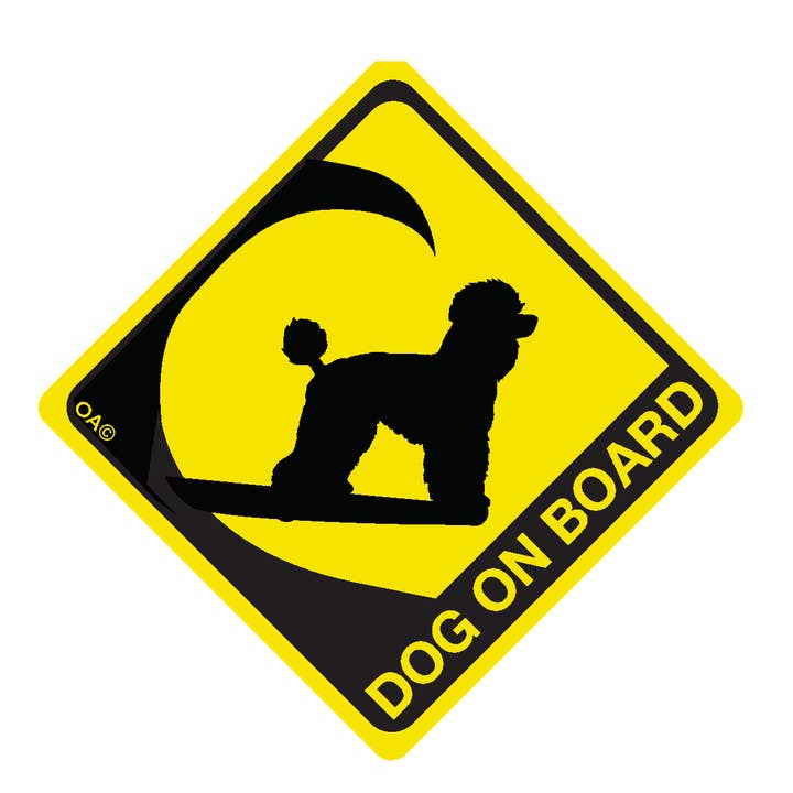 Hund ombord-dekal (Pudel) för wholesale av Outdoor Addiction