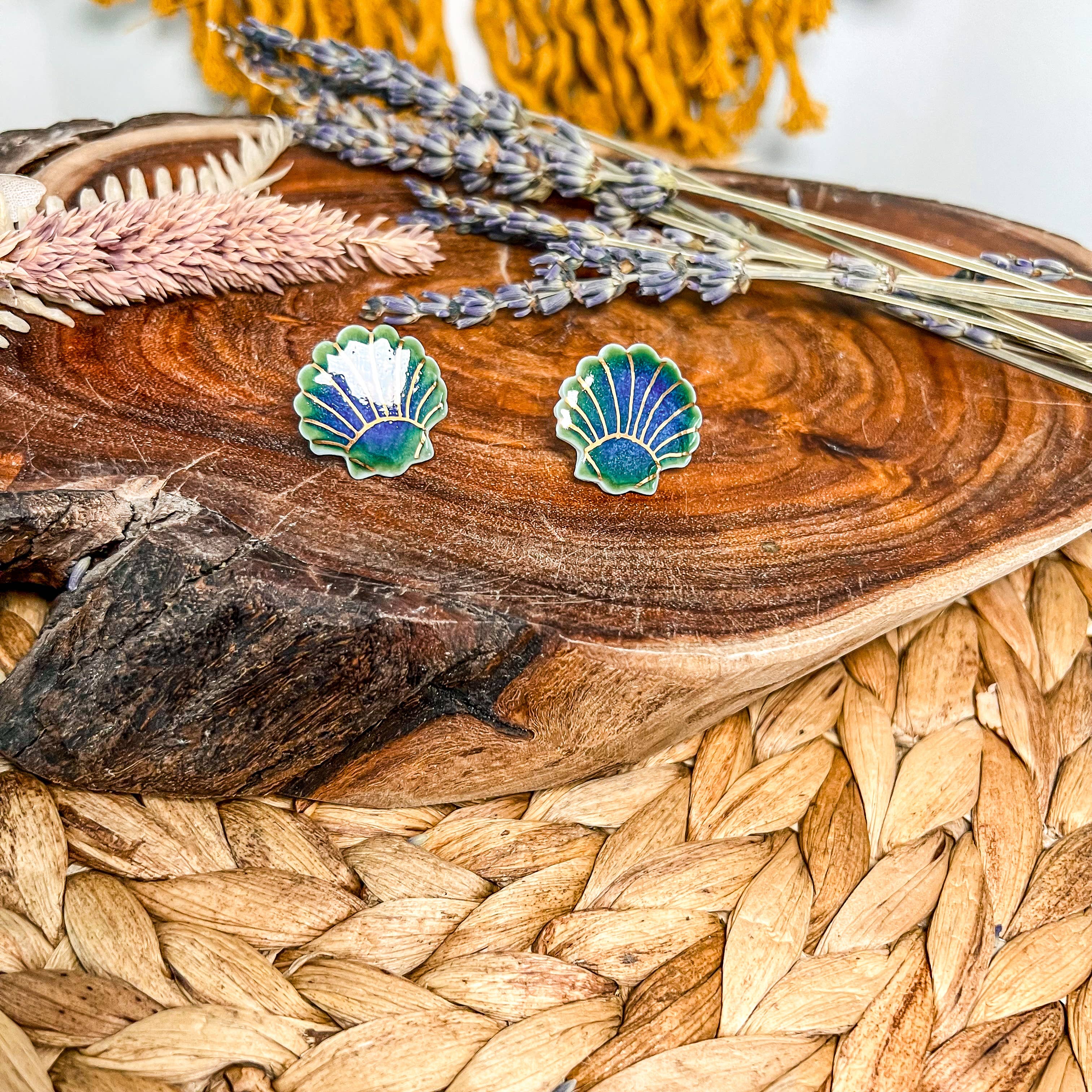 Wolf and Clay Pty Ltd - Vente Clous d'oreille - Mira - Sea Shell - Clous d'oreilles en porcelaine4