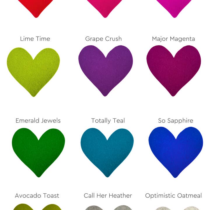 SteMargScot - Wholesale Coasters - Heart Wool Coasters