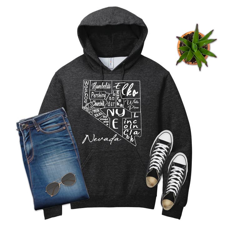 316 Legacy LLC - Wholesale Hoodie - Women's - Nevada State County Map Sweatshirt1