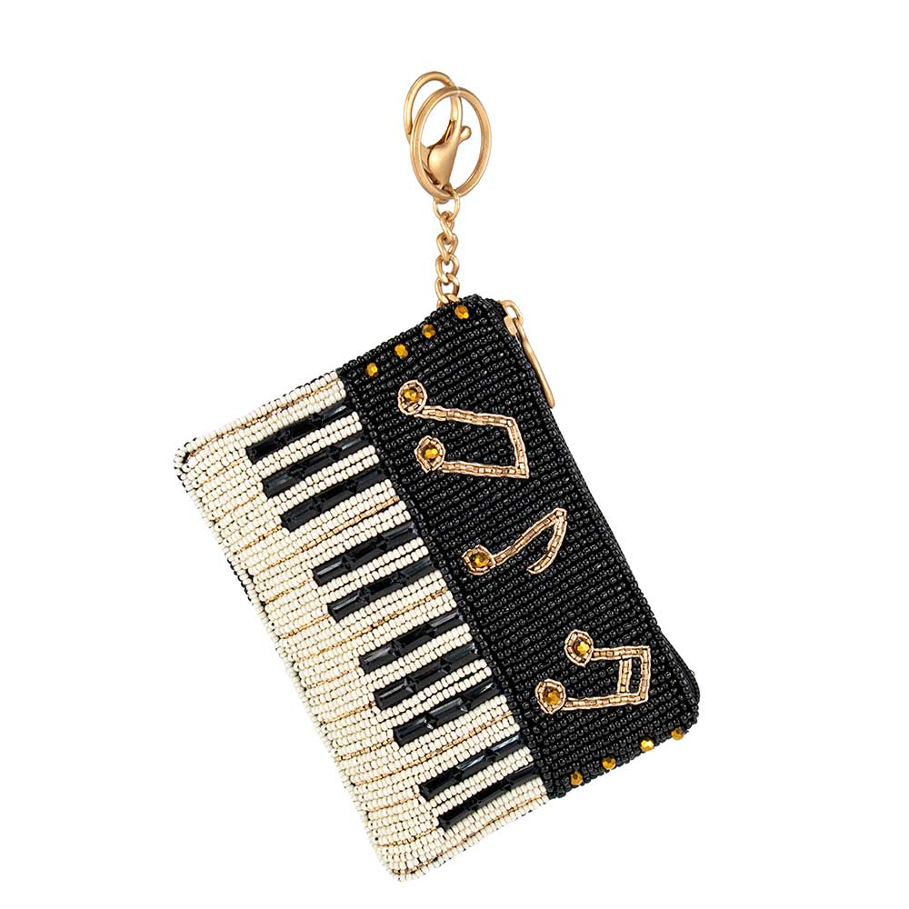 Mary Frances Accessories - Wholesale Coin Purse - Women's - Play it Again Beaded Piano Keys and Notes Coin Purse5