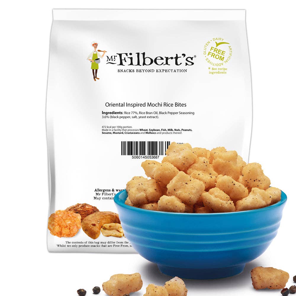 Mr Filbert's – wholesale Puffed rice treat – Oriental Black Pepper Rice Crackers2