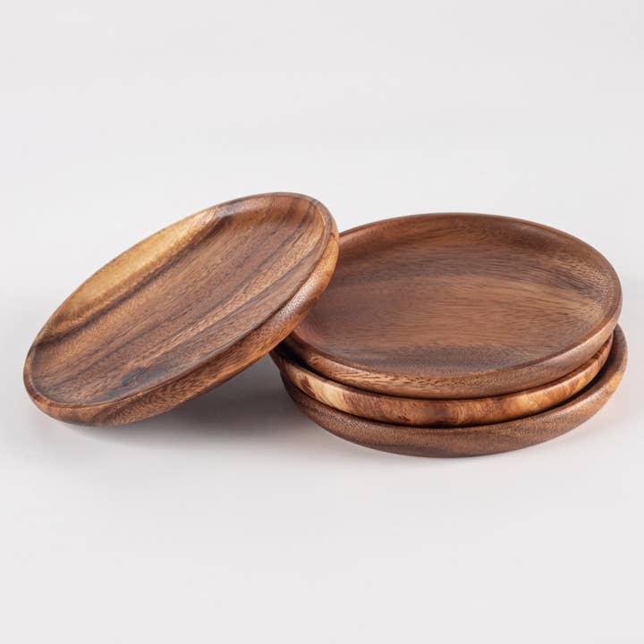 SMI Designs Wooden Puzzles - Wholesale Serving tray - Gourmet Acacia Wood Charger Plates: Serving Trays Set of 43