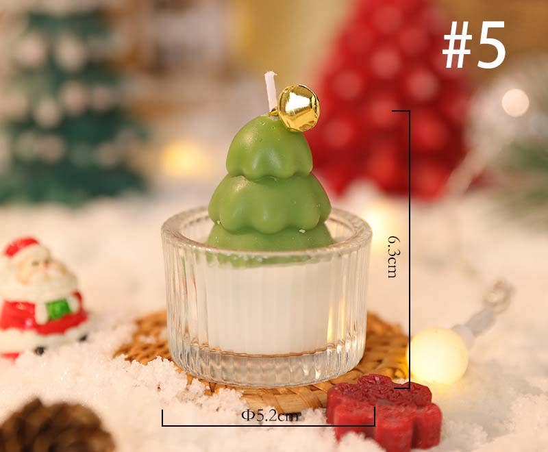 Candles Meta - Wholesale Novelty Candle - Christmas Tree Bear Glass Cup Atmosphere Scented Candle3