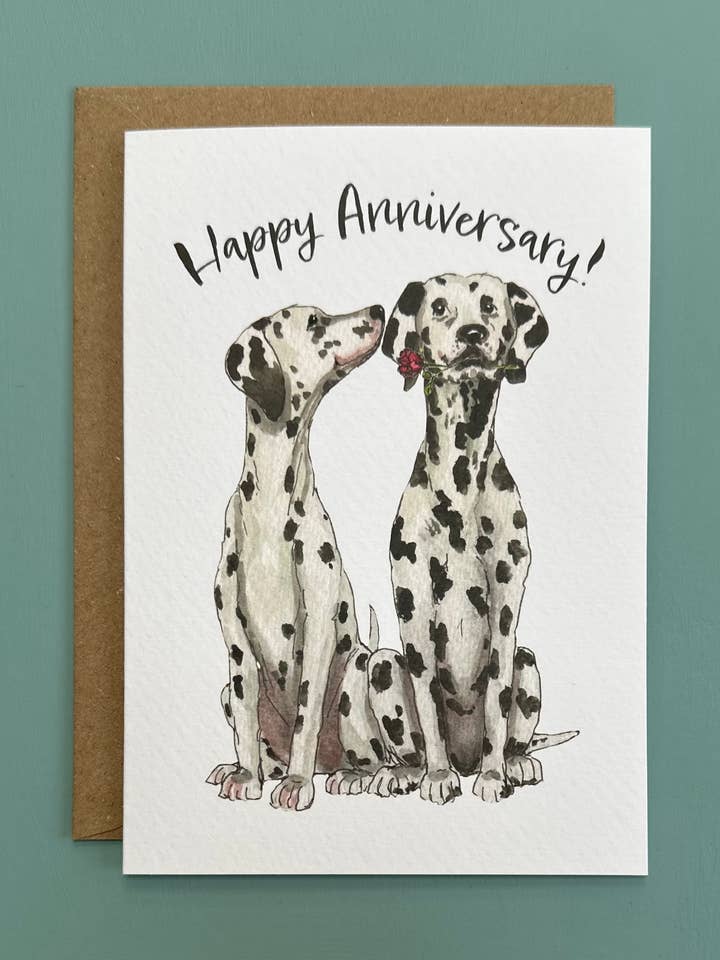 Happy Dalmatians Anniversary Card for wholesale by Ted 'n' Tails