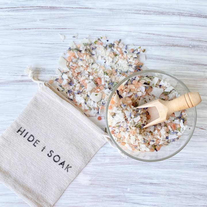 Hide + Soak | Luxurious Bath Salt Soaks & Magnesium Oil - Wholesale Bath Soak/Milk - #4 Juniper - Detox + Immune - Magnesium Bath + Foot Salts