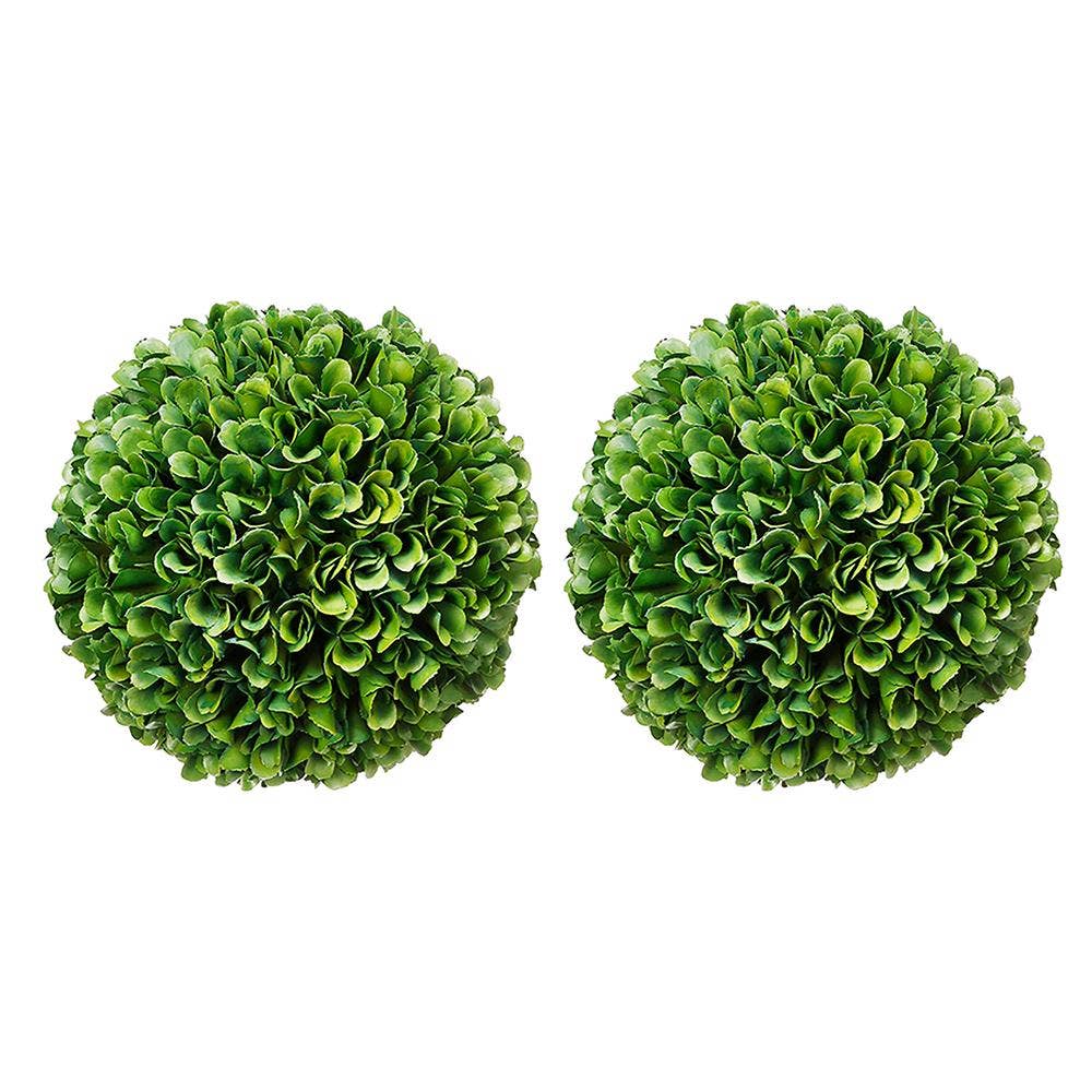 A&B Home Group Inc. - Wholesale Artificial Plant - S/2 6.5" Boxwood Balls Artificial Plant Topiary Orb - Green0