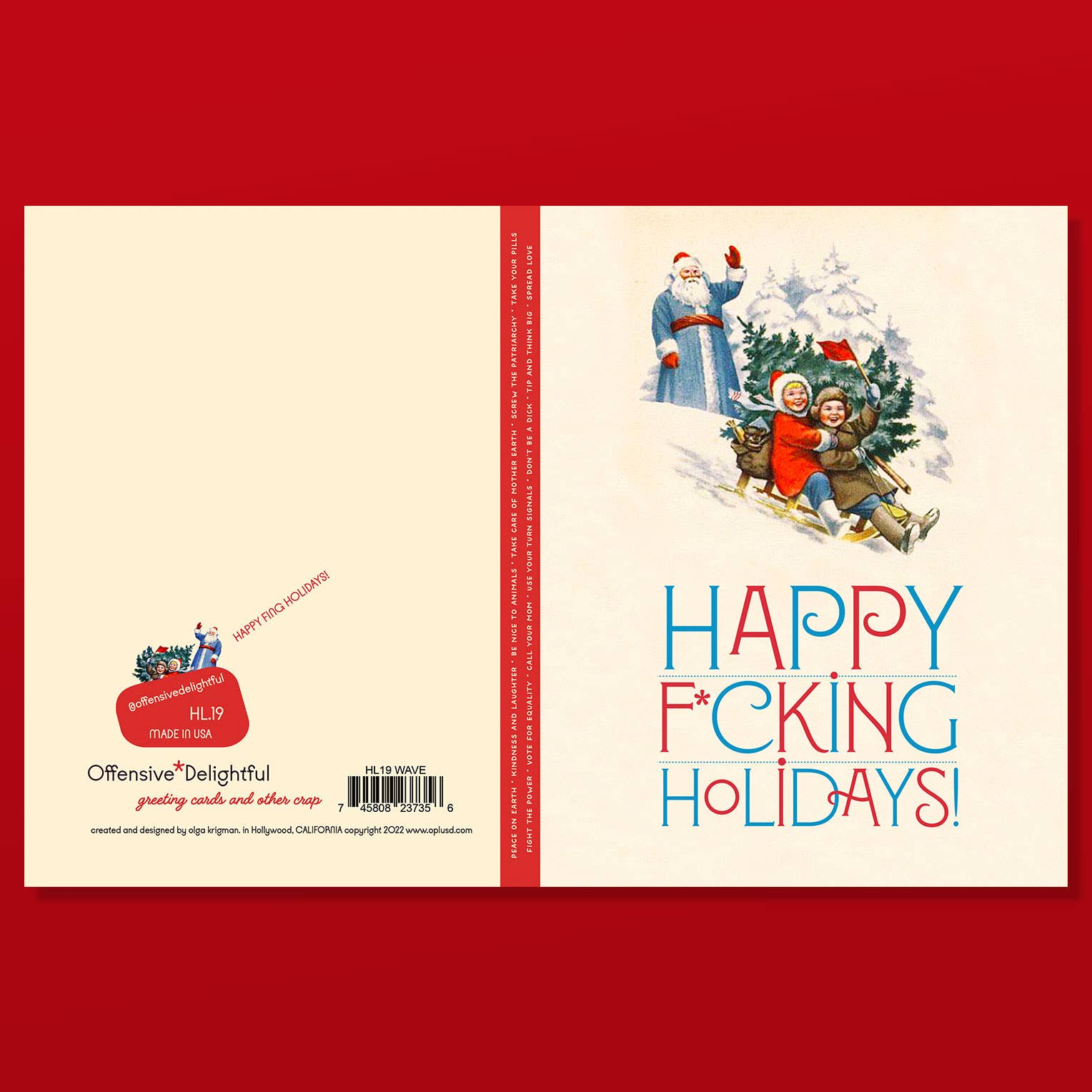 offensivedelightful – Großhandel Weihnachtskarte – SANTA KIDS Weihnachtskarte1