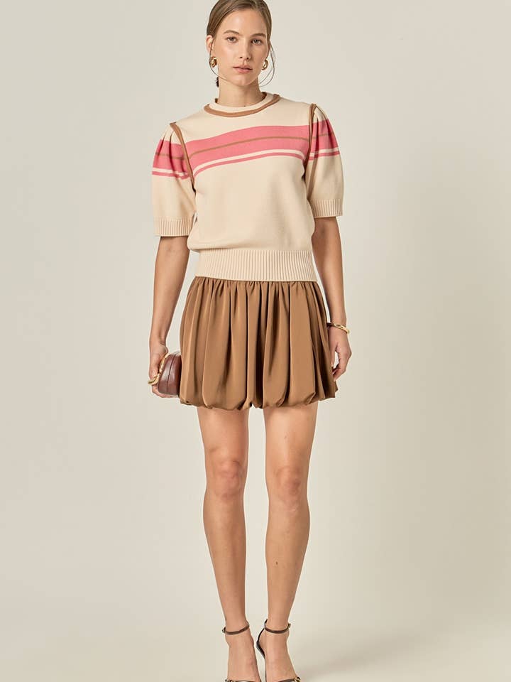 Women Knit Contrast Shirt for wholesale by English Factory