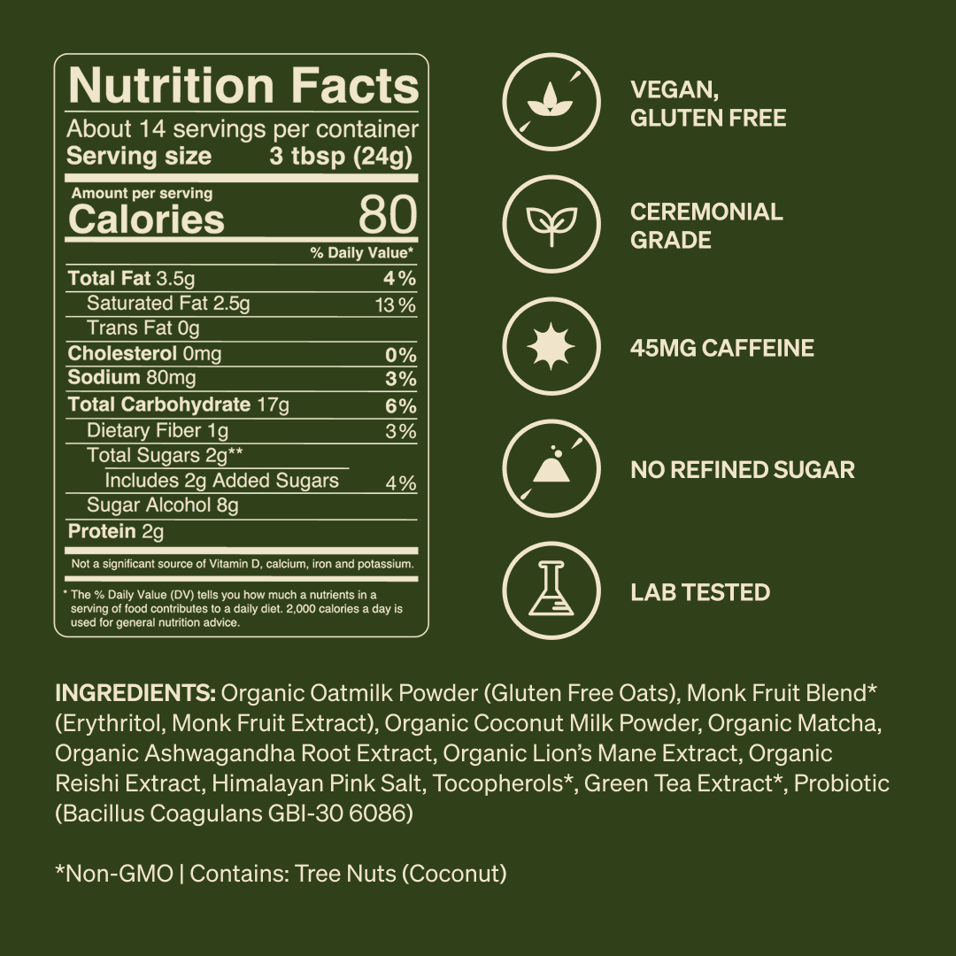 Clevr Blends - Wholesale Powdered Health Drink - Matcha Green Tea SuperLatte (14 or 30 Lattes) | Instant Ceremonial Matcha Mix2