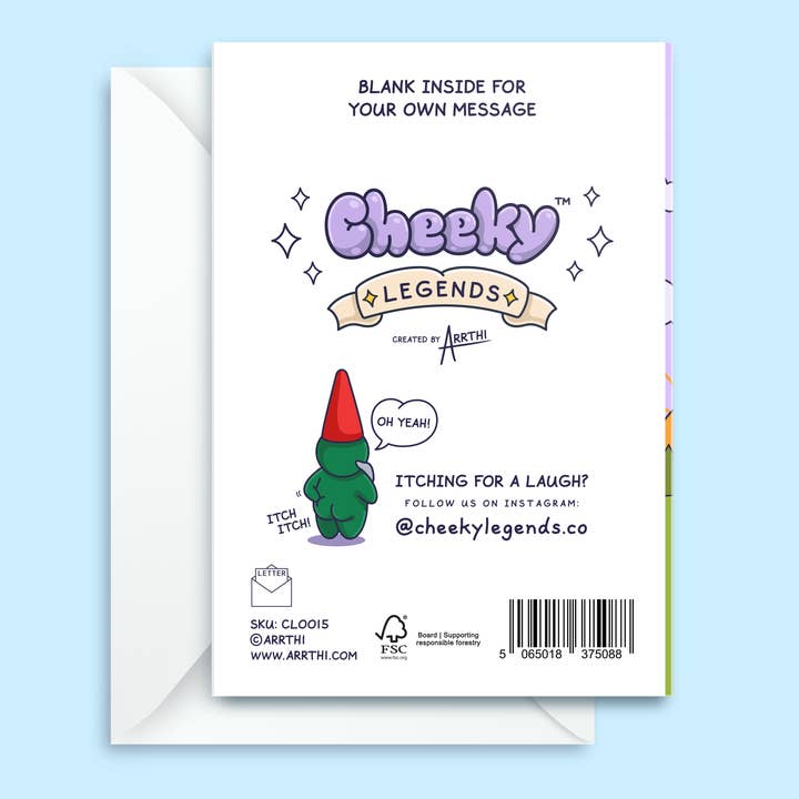 Cheeky Legends - Wholesale Housewarming Card - Gnome Sweet Gnome - Cute New Home Card - Cheeky Garden Couple3