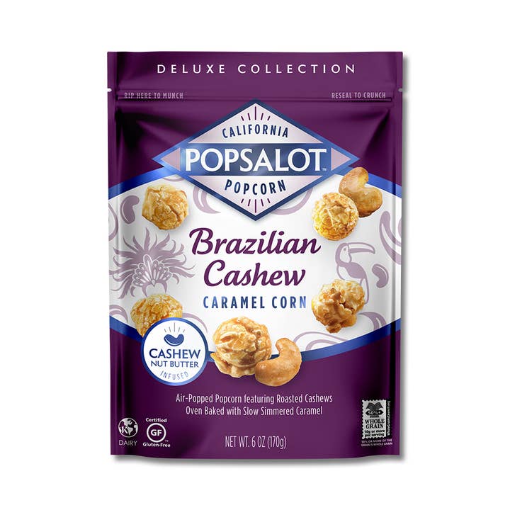 Gourmet Popcorn | Brazilian Cashew Caramel Popcorn for wholesale by Popsalot Gourmet Popcorn