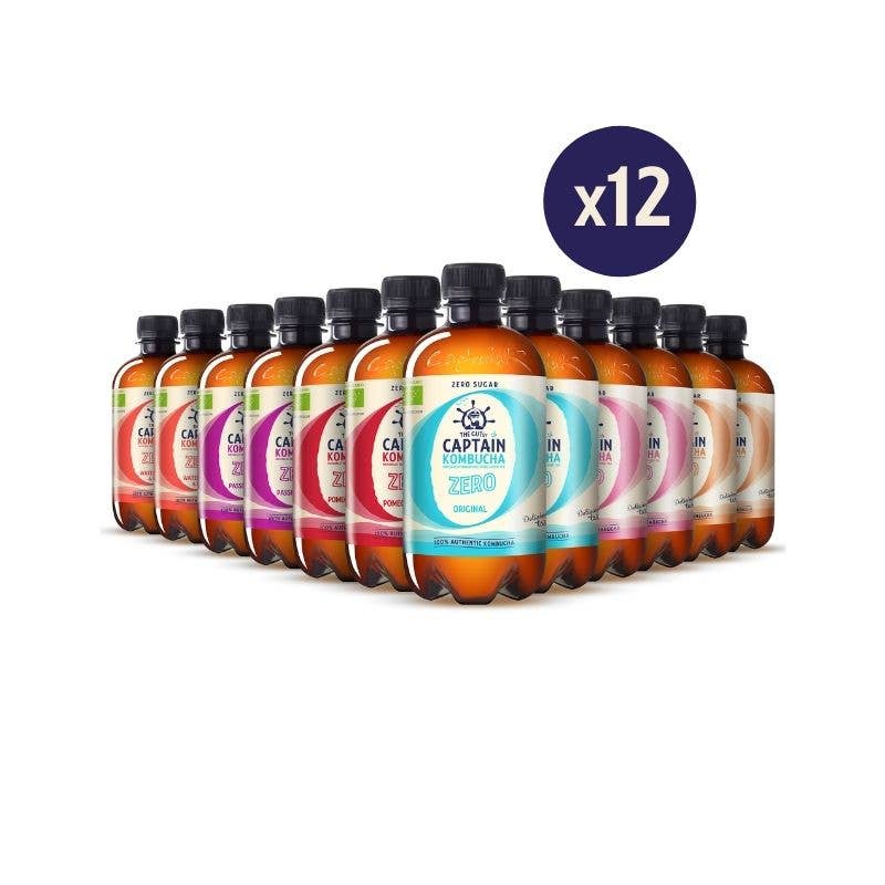 The GUTsy Captain Company – wholesale Kombucha – GUTsy Captain Kombucha Zero - Multiflavor Pack 12x400mL1
